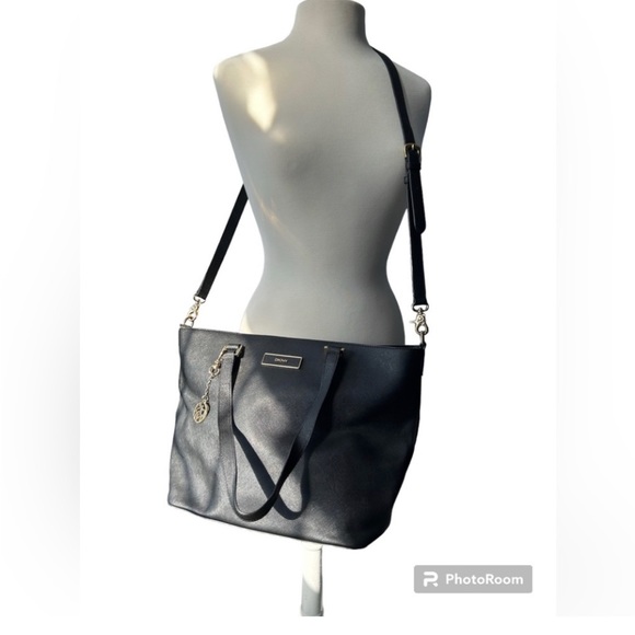 EUC DKNY Saffiano Tote w/ Crossbody Strap - Picture 4 of 15